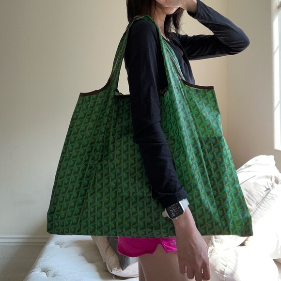 Large Reusable grocery Tote Bag, Eco Friendly Foldable Nylon Tote, Market Bag - Picture 4 of 9